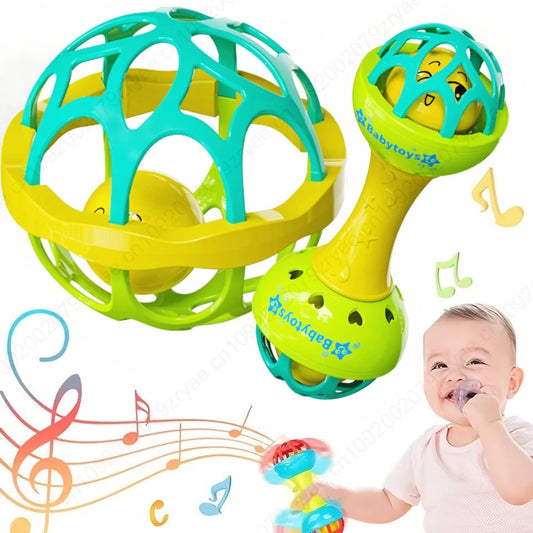 Hochet Bébé Sensoriel 0-12 Mois – Set 3 Jouets d'Éveil Montessori Anneau Dentition Garçon & Fille Cadeau Naissance