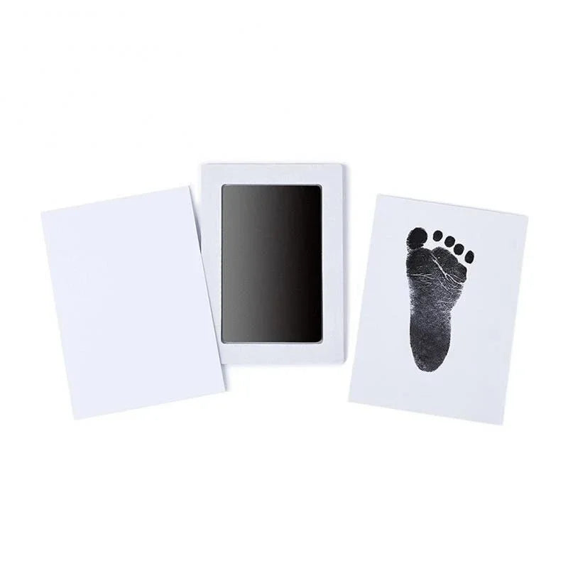 Kit Empreintes Mains & Pieds Bébé DIY 4 Couleurs – Tampon Encre Propre Cadeau Naissance | 0-6 Mois