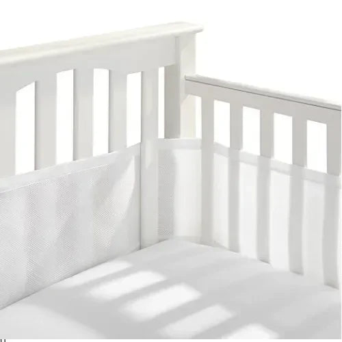 Tour de Lit Respirant Bébé — Mesh 4 Panneaux Protection Barreaux Anti-Étouffement