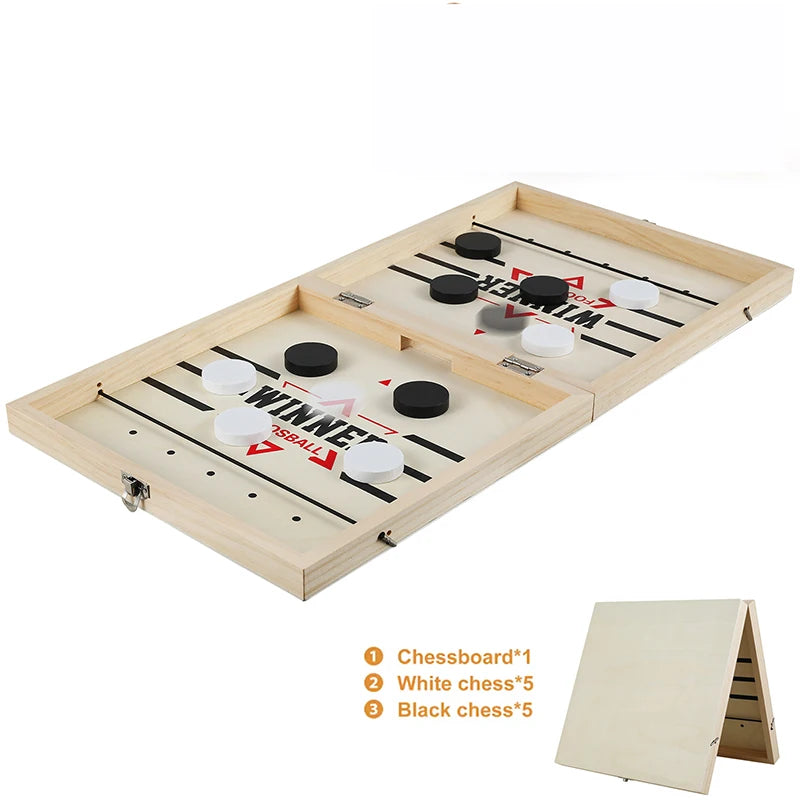 Jeu Sling Puck Hockey Pliable – Jeu de Société Famille Parent-Enfant & Adultes | 3 Tailles