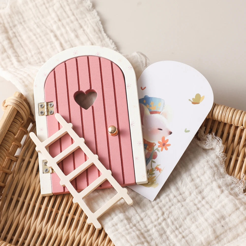 Porte Fée Miniature en Bois & Boîte à Dent de Lait – Décoration Chambre Enfant Cadeau Naissance