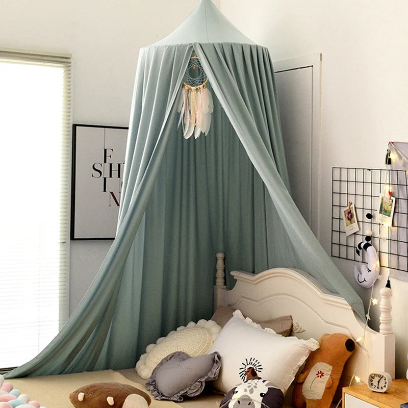 Ciel de lit bébé baldaquin moustiquaire — Tulle Féerique Princesse | Fille 12 Couleurs Décoration Chambre