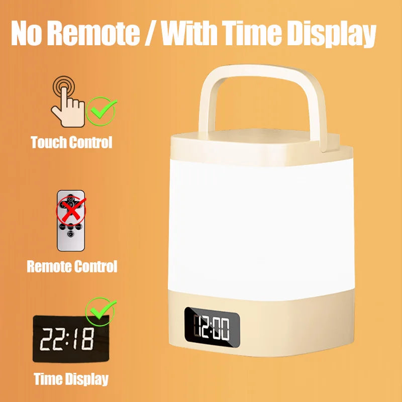Veilleuse LED Tactile Rechargeable Bébé – 3 Couleurs & Luminosité Réglable USB-C | 9 Modèles Chambre Enfant