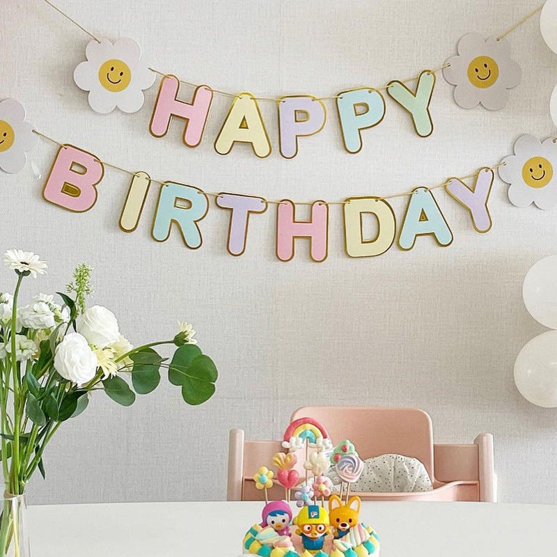 Guirlande Fanions Marguerite Blanche – Décoration Anniversaire Bohème Florale & Baby Shower