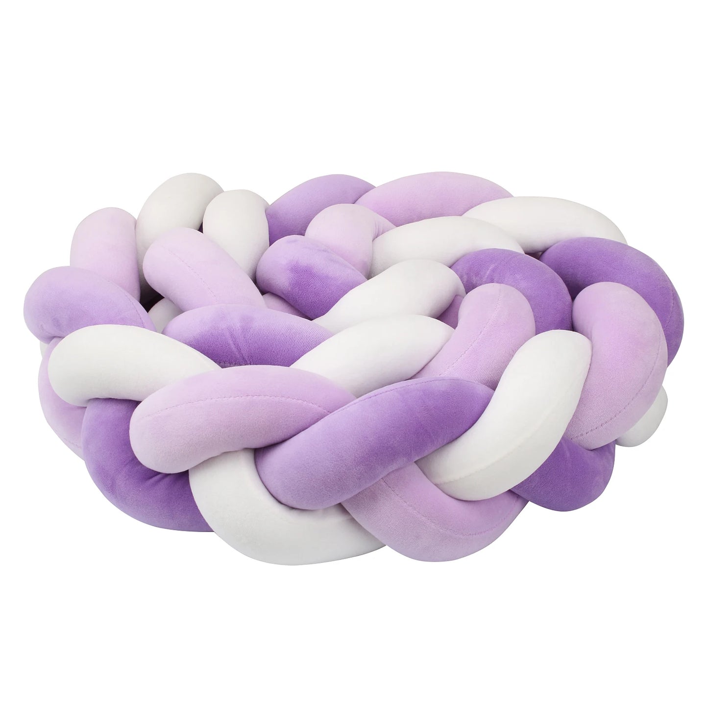 Bumper Lit Bébé Tressé Nœuds Rembourré – Tour de Lit Berceau Lavable 1M 2M 3M 4M