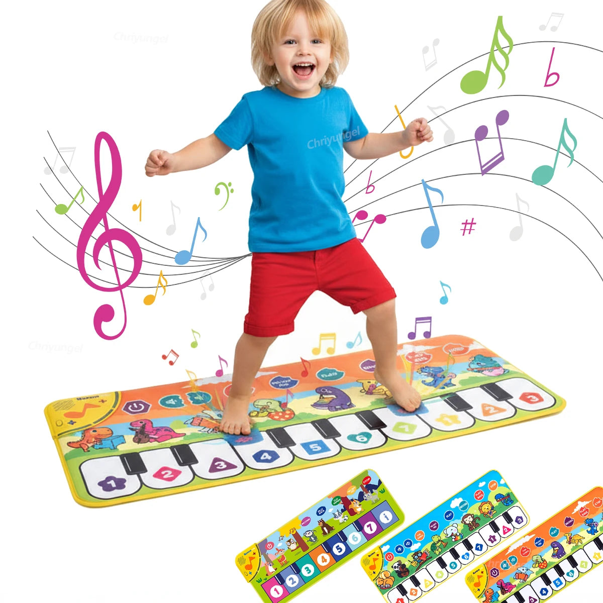 Tapis Piano Musical Enfant avec Chansons Démo 80x30cm – Clavier Danse & Apprentissage | Fille & Garçon