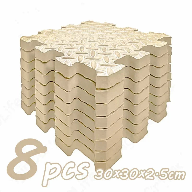 Tapis Puzzle Bébé Épais 2,5cm – Antidérapant Insonorisant Éco-Responsable | 8 Pièces | 11 Couleurs