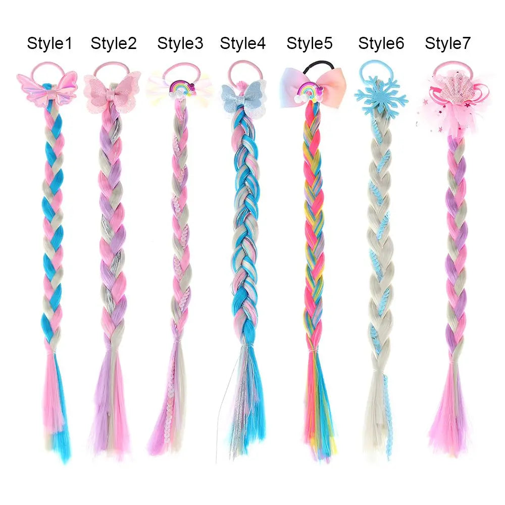 Élastique Cheveux Bébé Fille Arc-en-Ciel – Chouchou Nœud Colore Anti-Glisse Sans Dommage