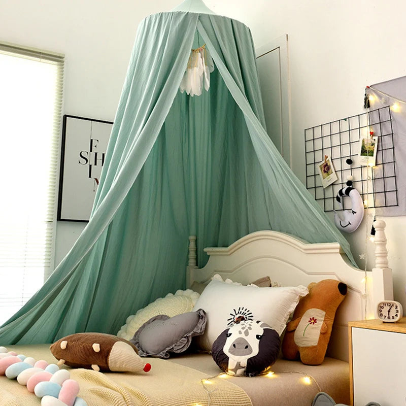 Ciel de lit bébé baldaquin moustiquaire — Tulle Féerique Princesse | Fille 12 Couleurs Décoration Chambre