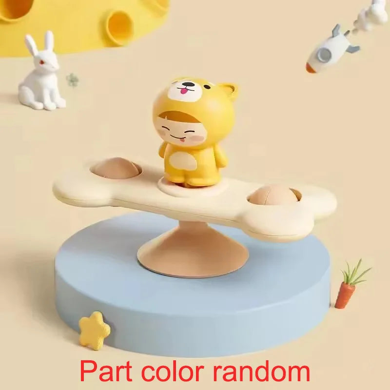 Jouet Ventouse Bébé Spinner Animal – Toupie Bain & Table Éveil Sensoriel 0-3 Ans