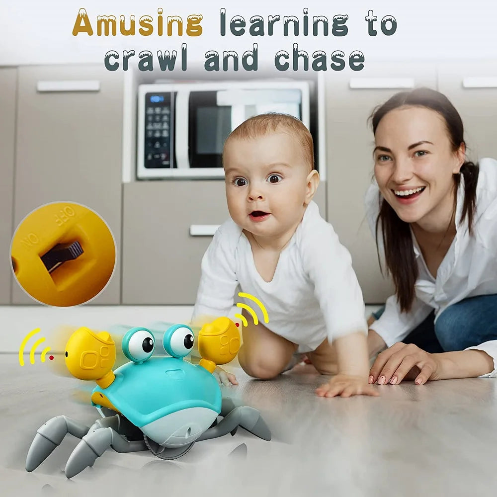 Jouet Crabe Bébé – Crabe Musical Dansant Électronique Capteur Infrarouge 3-6 Ans