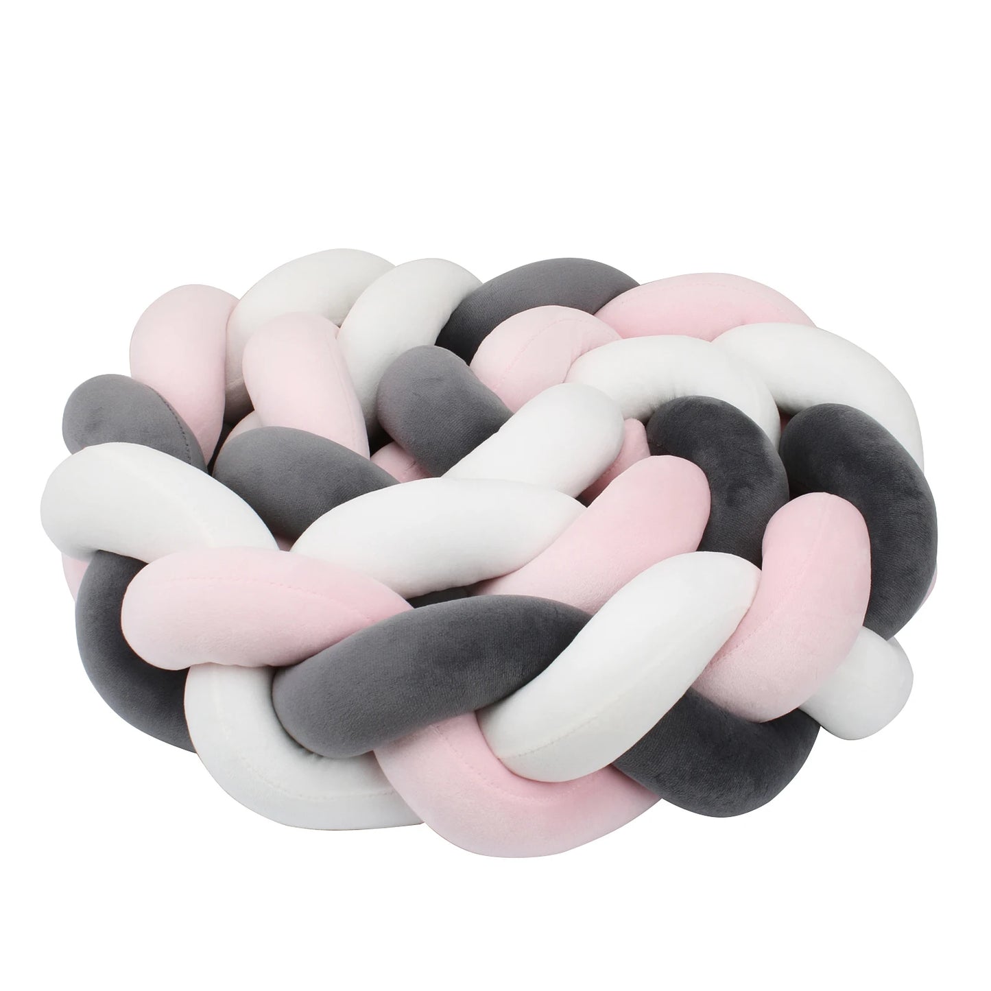 Bumper Lit Bébé Tressé Nœuds Rembourré – Tour de Lit Berceau Lavable 1M 2M 3M 4M