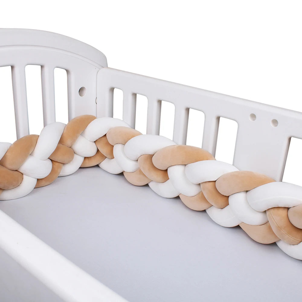 Tresse de Lit Bébé – Tour de Lit Tressé en Coton | 2.2M / 3M / 3.6M | Décoration Chambre Bébé