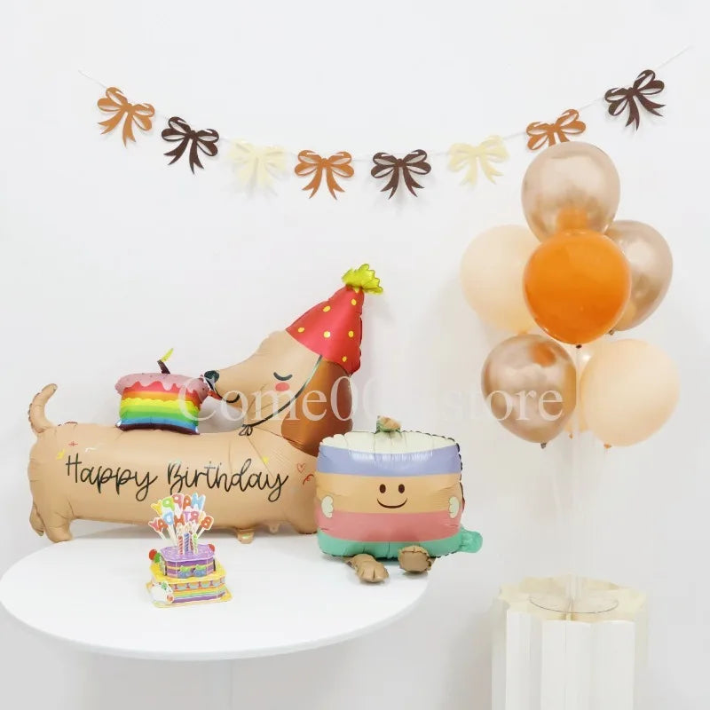 Ballon Aluminium Gâteau Anniversaire Kawaii – Décoration Fête Bébé 1 An, Enfant & Baby Shower