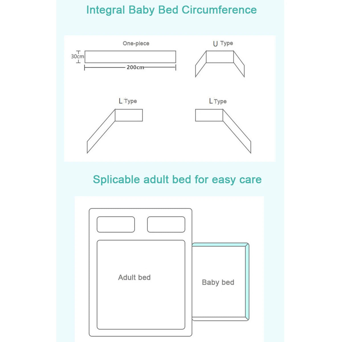 Tour de Lit Bébé Coton Épais 1 Pièce — Coussin Protège Barreaux Lavable | 24 Coloris Fille & Garçon
