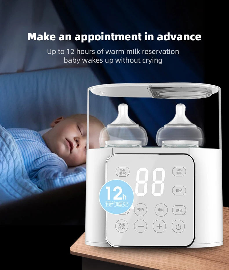 Chauffe-Biberon Rapide Multifonction – Stérilisateur 5 min, Chauffe Lait Maternel & Aliments Bébé