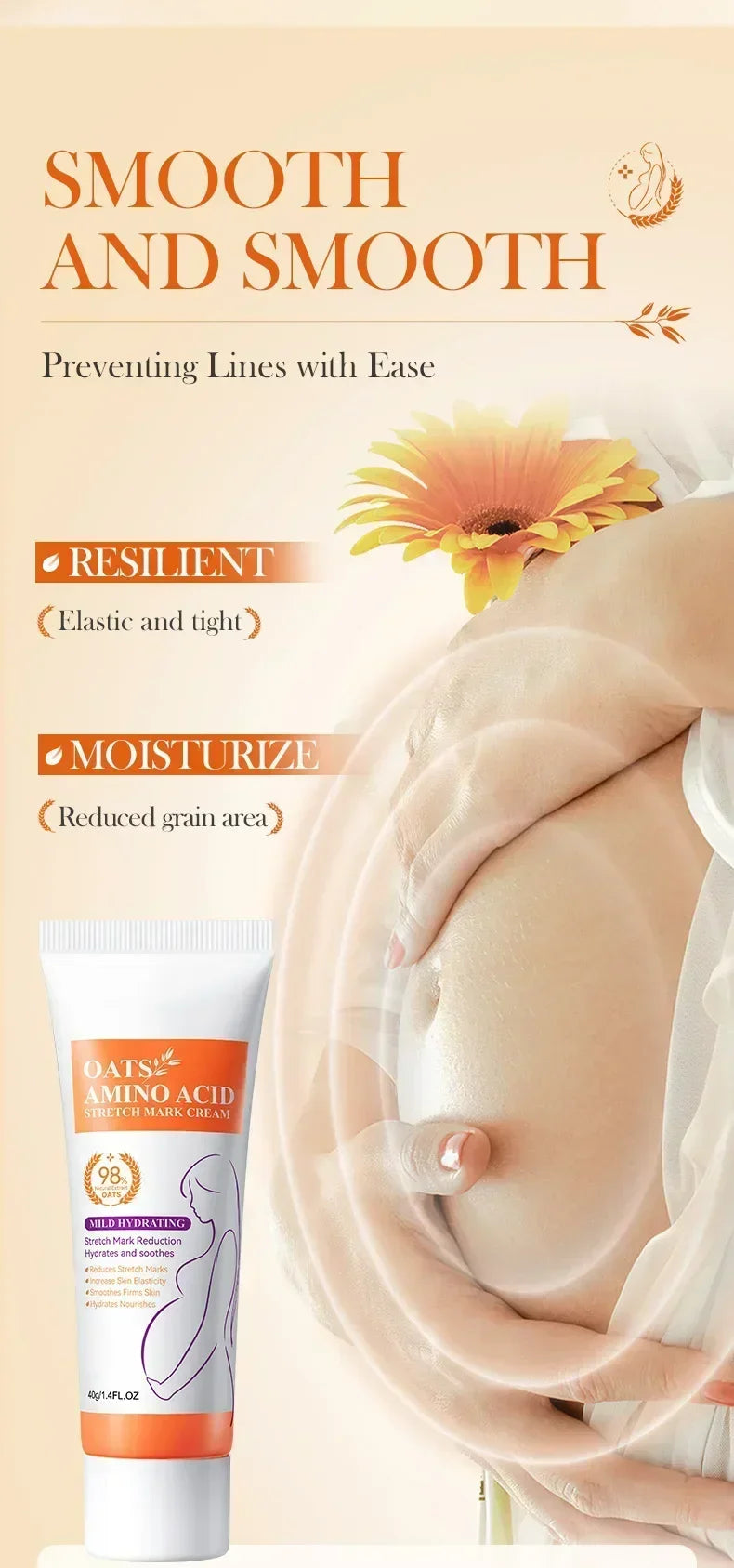 Crème Effacement Vergetures Rouges & Blanches – Anciennes & Récentes | Soin Grossesse & Post-Partum
