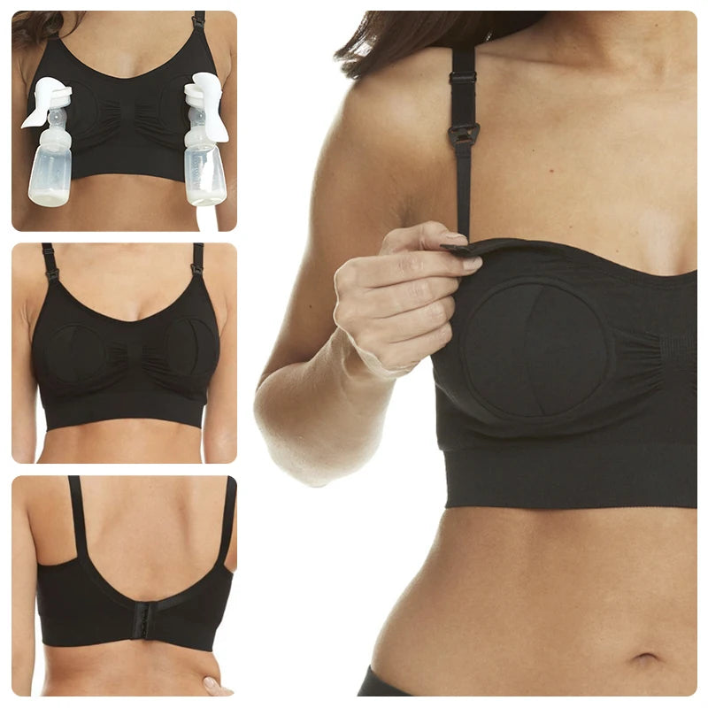 Soutien-Gorge Tire-Lait Mains Libres — Allaitement & Pompage, Port Toute la Journée