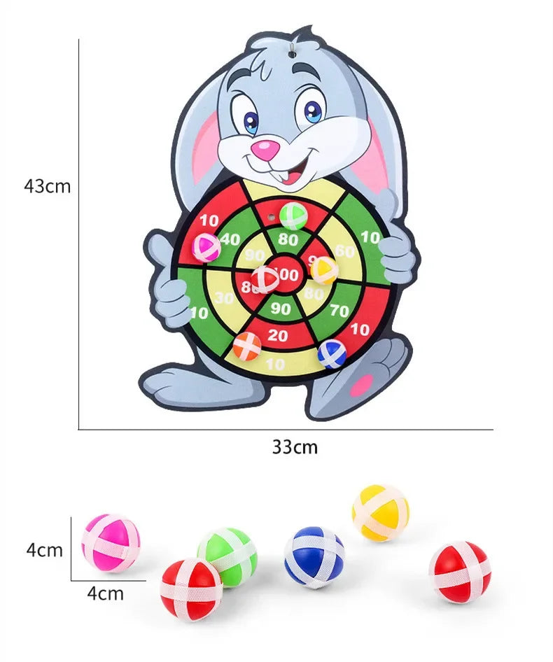 Jeu de Fléchettes Enfant Balle Collante Animal – Cible Montessori Intérieur 3-7 Ans