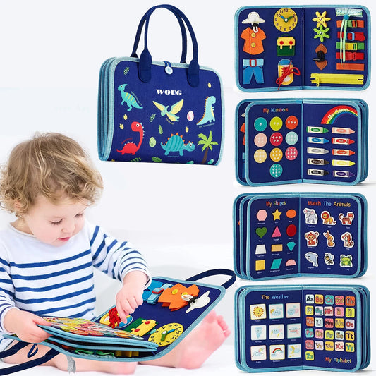 Busy Board Montessori Habillage – Cadre d'Habillage Autonomie Motricité Fine | Fille & Garçon 1-3 Ans