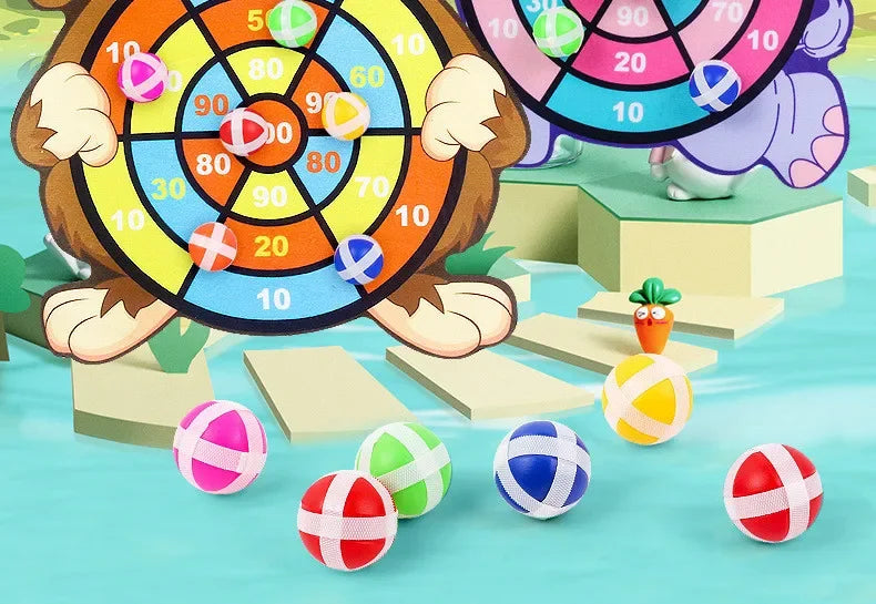 Jeu de Fléchettes Enfant Balle Collante Animal – Cible Montessori Intérieur 3-7 Ans