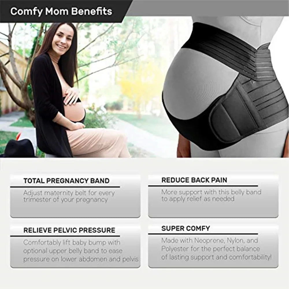 Ceinture de Soutien Abdominal Grossesse – Bandage Ajustable Ventre & Dos | Femme Enceinte