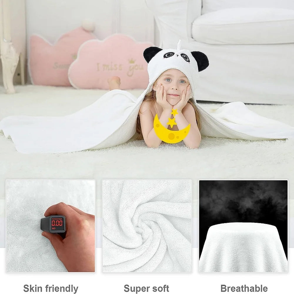 Serviette de Bain Bébé à Capuche – Motifs Animaux