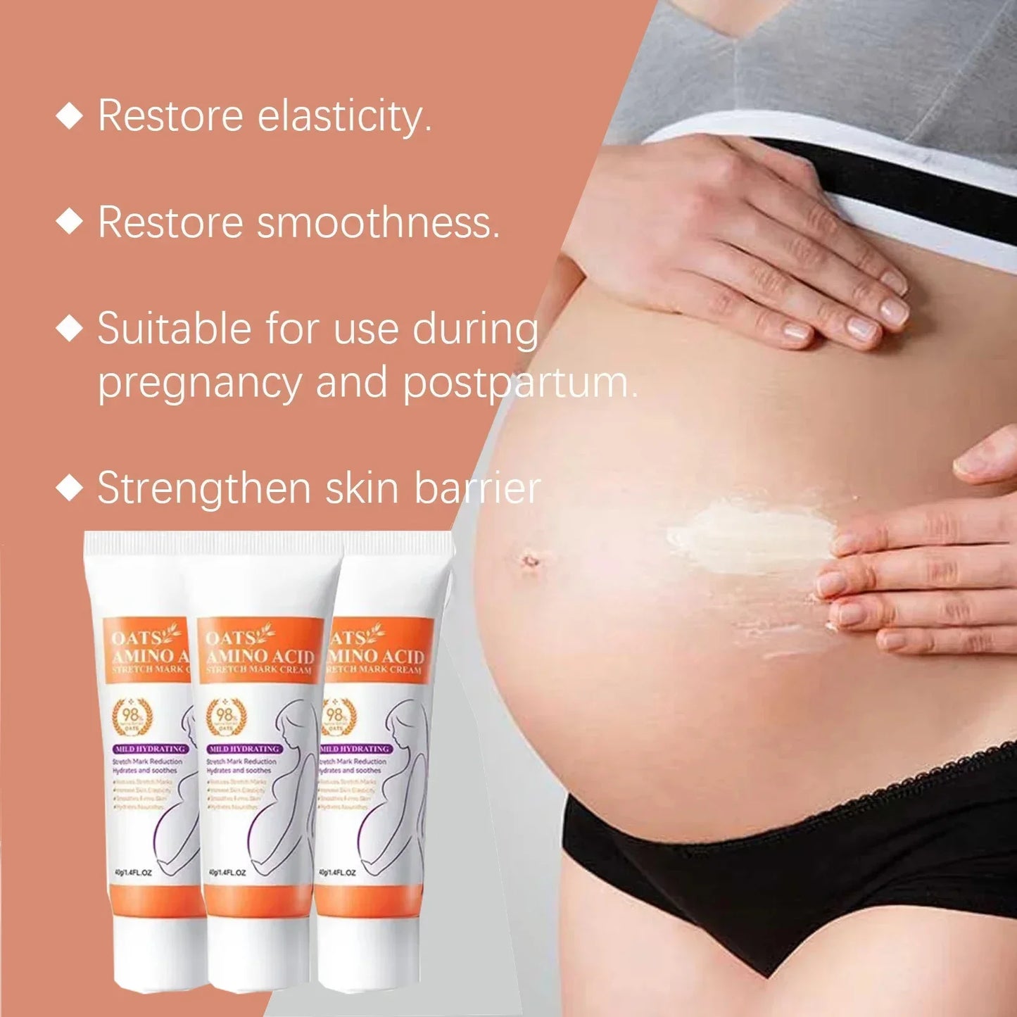 Crème Effacement Vergetures Rouges & Blanches – Anciennes & Récentes | Soin Grossesse & Post-Partum