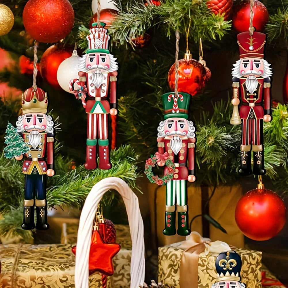 Lot 12 Figurines Casse-Noisette Bois – Décoration Sapin Noël Miniature, Soldat Bois Cadeau Fêtes
