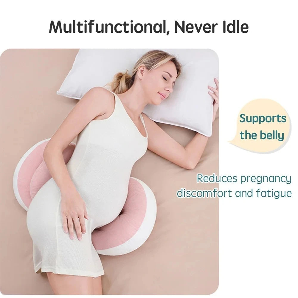 Coussin de Grossesse Coton – Oreiller Corps & Soutien Lombaire | Sommeil Femme Enceinte + 1 Oreiller Offert