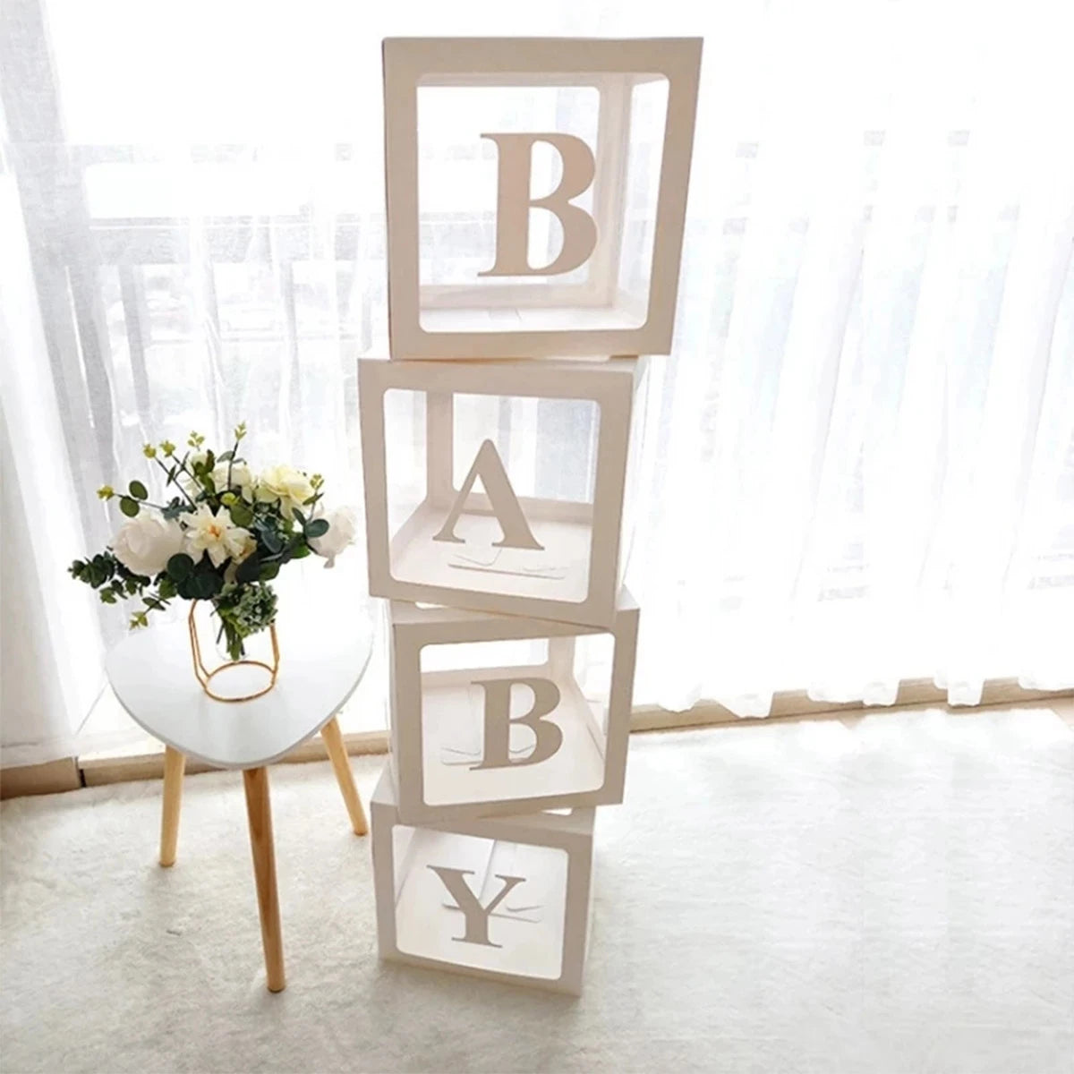25cm BABY Letter Box Balloon Boxes Baby Shower Boy Girl 1st Birthday Party Decoration Kids Babyshower Gender Reveal Party Decor
