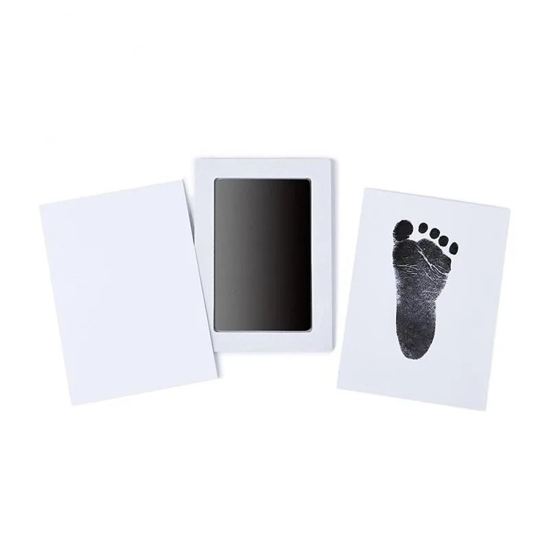 Kit Empreintes Mains & Pieds Bébé DIY 4 Couleurs – Tampon Encre Propre Cadeau Naissance | 0-6 Mois