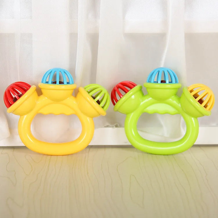 Hochet Bébé 0-3 Mois Montessori – Cloche à Main Préhension Sensoriel Éveil Naissance
