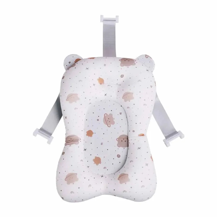 Tapis de Bain Bébé Pliable Antidérapant – Coussin Baignoire Cartoon Doux | Siège Bain Nouveau-Né & Nourrisson