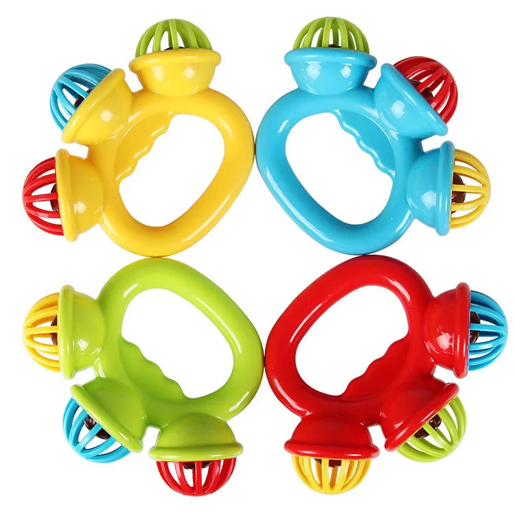 Hochet Bébé 0-3 Mois Montessori – Cloche à Main Préhension Sensoriel Éveil Naissance