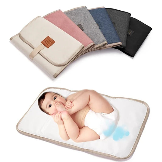 Matelas à Langer Bébé Pliable – Tapis Imperméable en Nylon & PEVA, Format Voyage