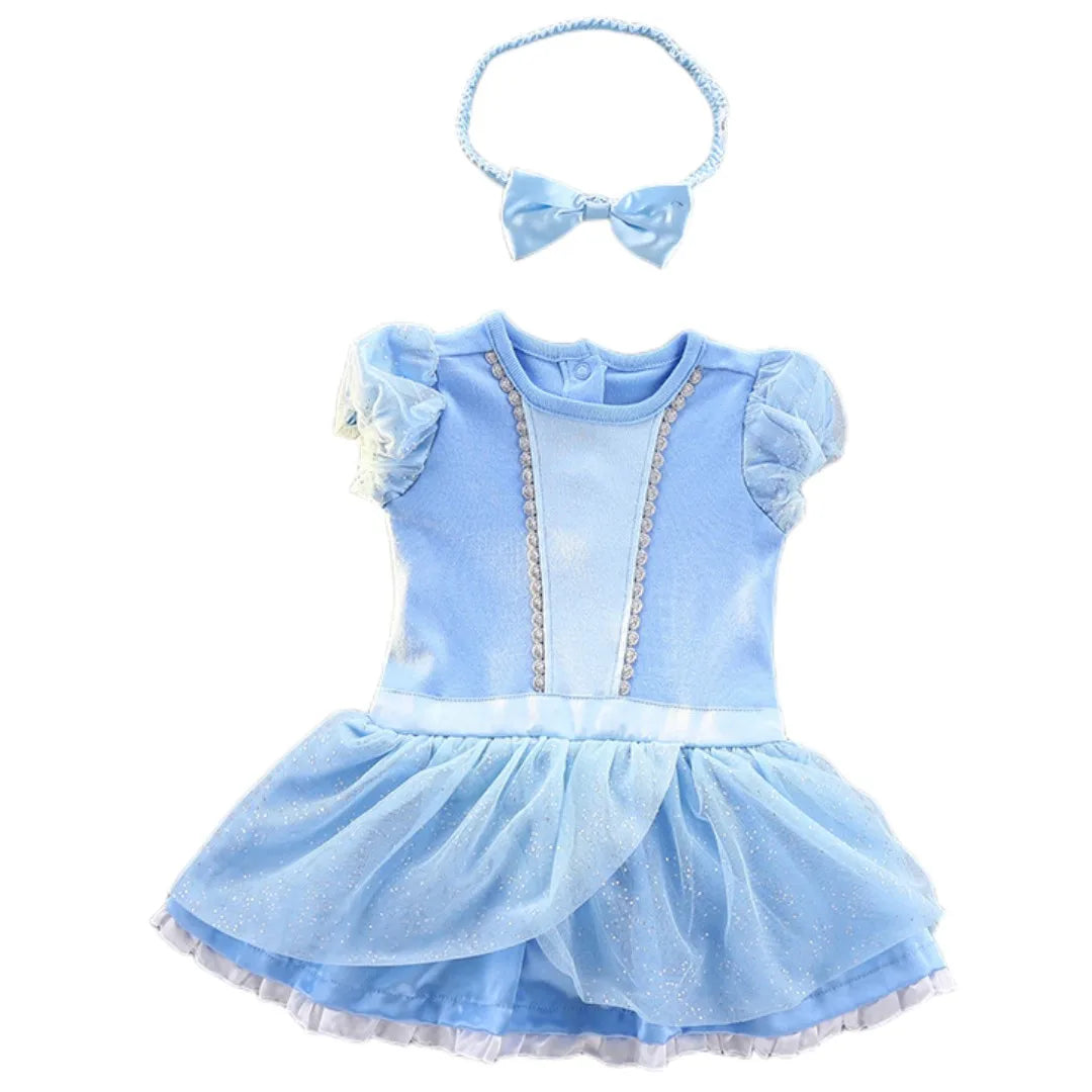 Robe Tutu Princesse Bébé Fille avec Bandeau – Tenue Anniversaire, Baptême & Cérémonie 3-18 Mois