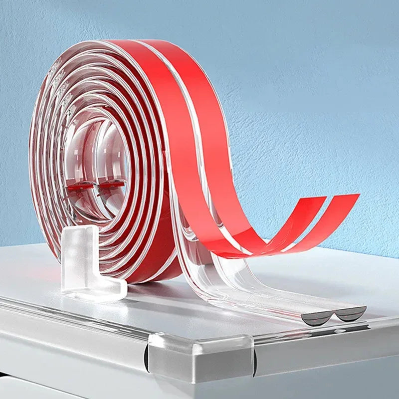 Protection angle transparent bébé — Bande PVC Auto-Adhésive | 8 Tailles 10-15mm, 1-5m