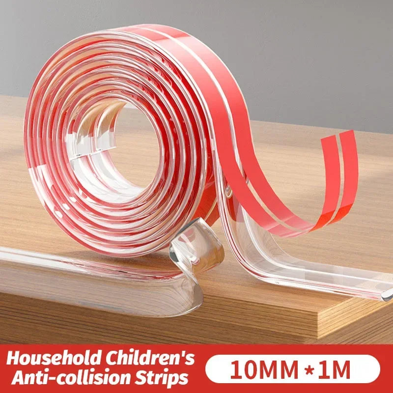 Protection angle transparent bébé — Bande PVC Auto-Adhésive | 8 Tailles 10-15mm, 1-5m