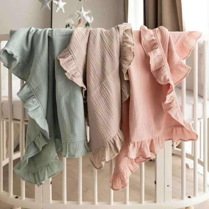 Couverture Bébé Mousseline Coton – Lange Emmaillotage Nouveau-Né Doux