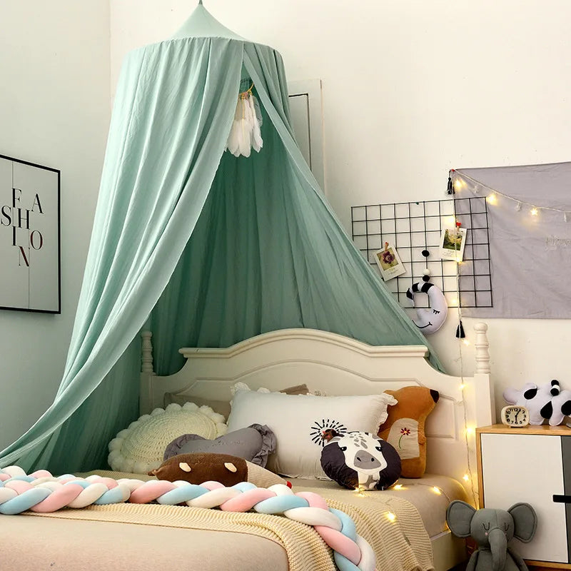 Ciel de lit bébé baldaquin moustiquaire — Tulle Féerique Princesse | Fille 12 Couleurs Décoration Chambre