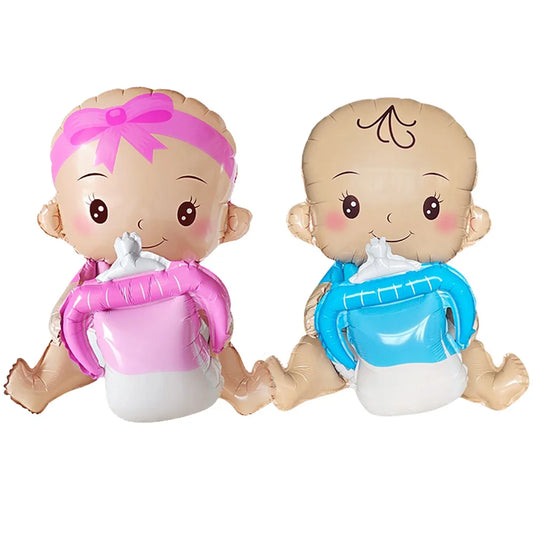Ballon Ours Mylar Gender Reveal Garçon Fille – Ballon Hélium Baby Shower, Anniversaire Enfant & Décoration Naissance