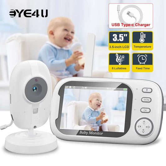 Babyphone Vidéo 3,5 Pouces – Vision Nocturne, Capteur Température, Audio Bidirectionnel 2,4G | Compact & Essentiel