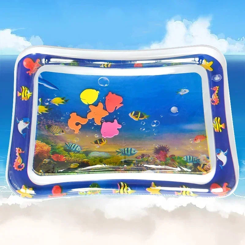Tapis d’Eau Gonflable Bébé – Tapis d’Éveil Sensoriel Tummy Time | 9 Modèles