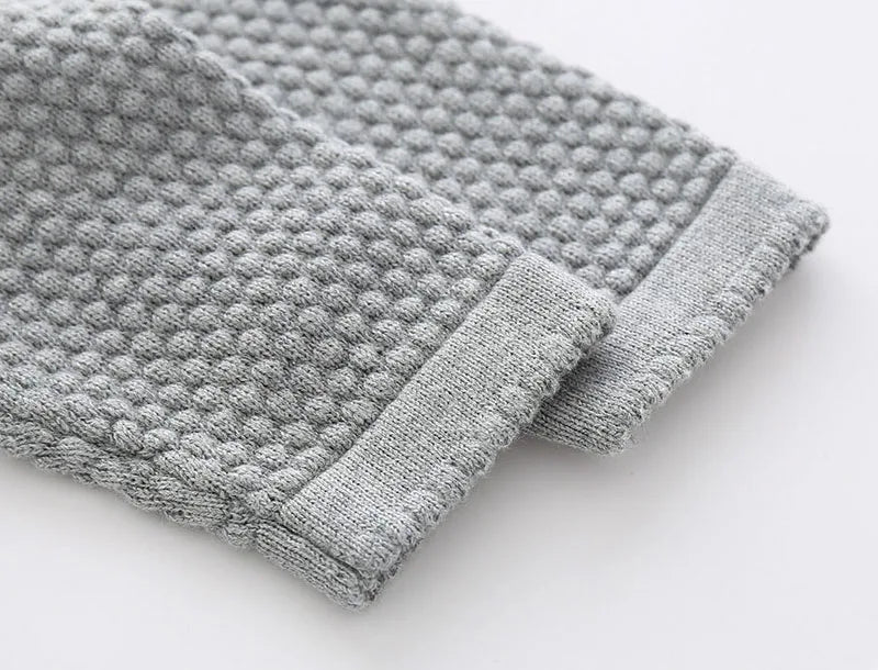 Ensemble Tricot Bébé Pyjama 2 Pièces — Pull Coton Boutonné & Pantalon, Unisexe 0-3M à 2-3 Ans