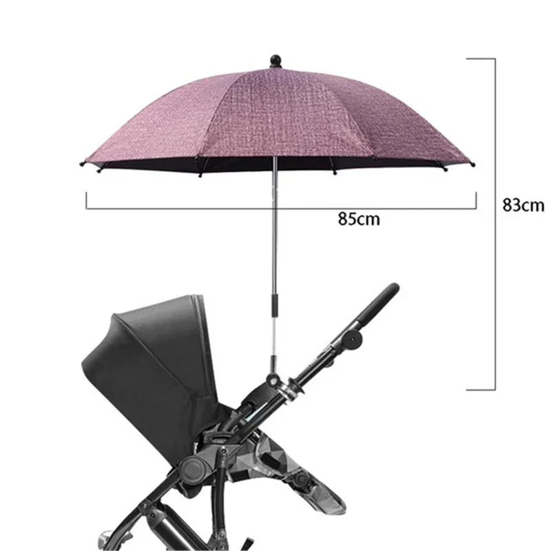 Ombrelle poussette universelle — Parapluie Pince Réglable Anti-UV & Pluie UPF50+ | Toutes Marques