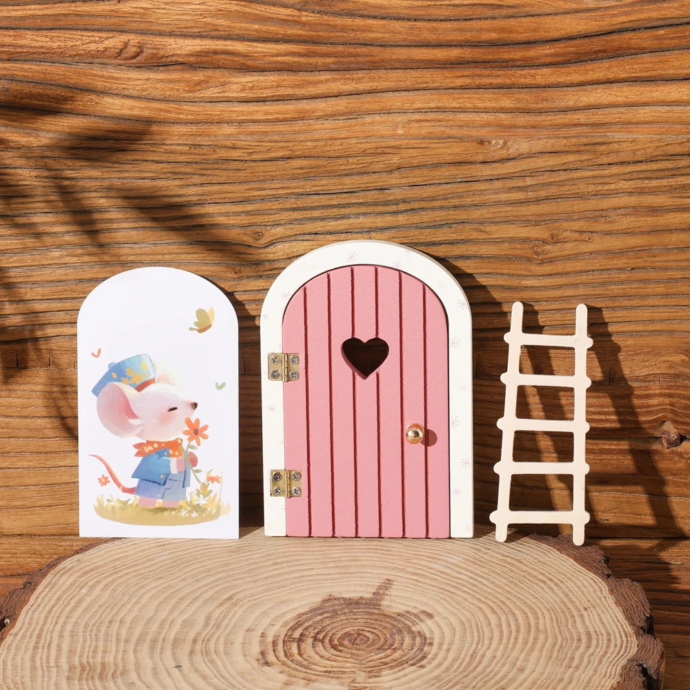 Porte Fée Miniature en Bois & Boîte à Dent de Lait – Décoration Chambre Enfant Cadeau Naissance