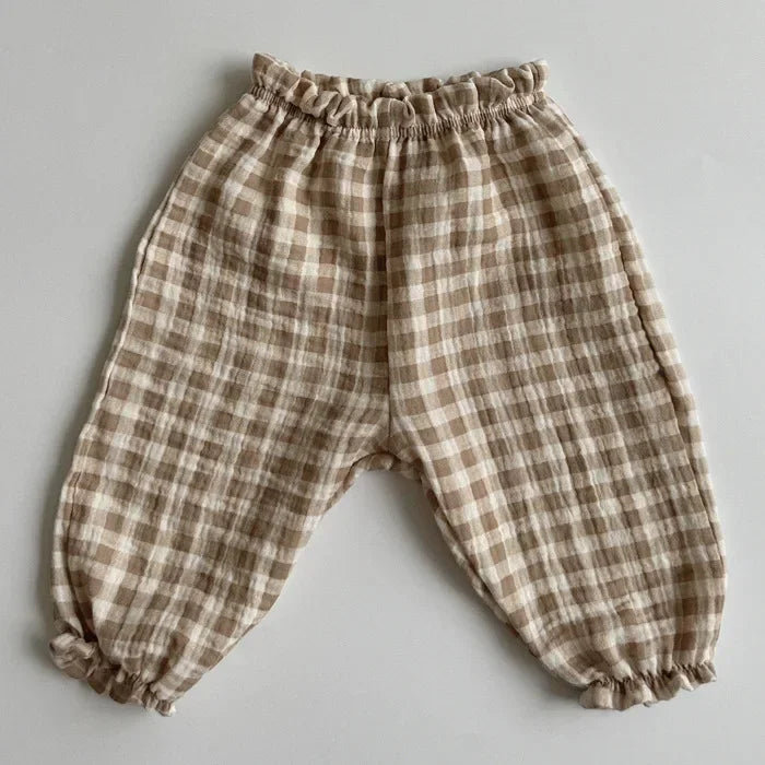 Pantalon Bébé Coton Bio – Mousseline Douce Imprimé Mignon Garçon & Fille 3-6M à 2-3 Ans