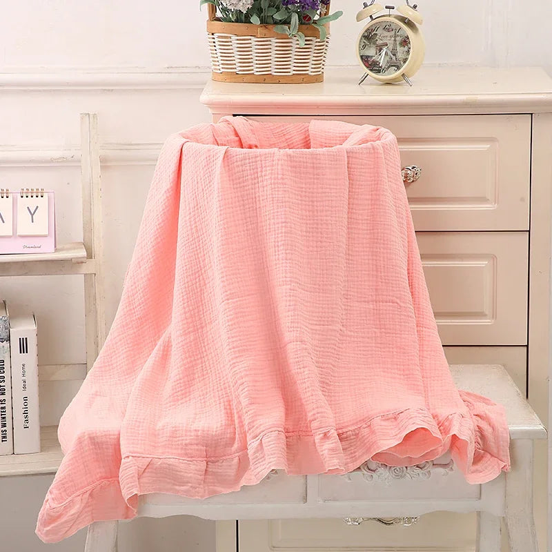 Couverture Bébé Mousseline Coton – Lange Emmaillotage Nouveau-Né Doux