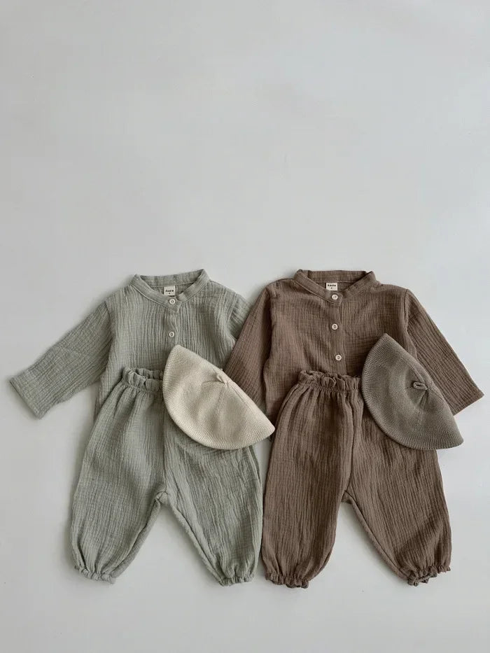 Pantalon Bébé Coton Bio – Mousseline Douce Imprimé Mignon Garçon & Fille 3-6M à 2-3 Ans